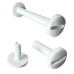 Śruba Nit 25mm plastikowe Białe 20szt Nity skręcane