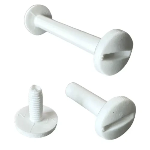Śruba Nit 40mm plastikowe Białe 20szt Nity skręcane