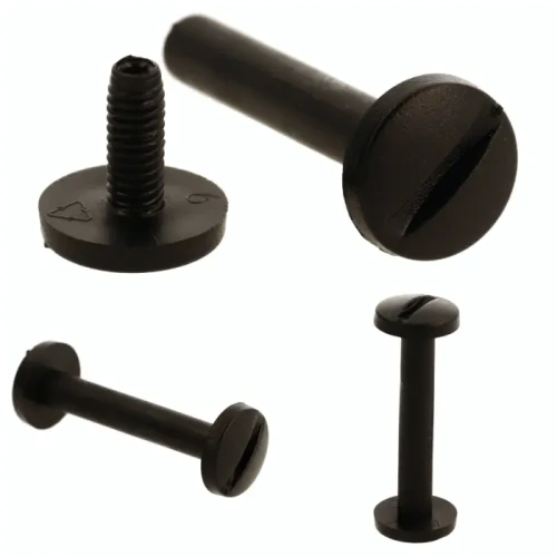 Śruba Nit 60mm plastikowe Czarne 20szt Nity skręcane