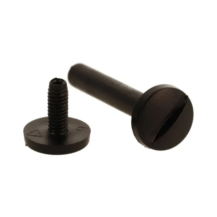 Śruba Nit 60mm plastikowe Czarne 20szt Nity skręcane