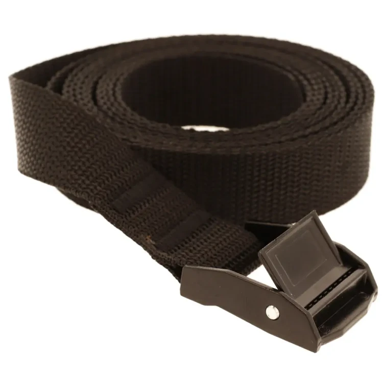 Pas Mocujący 25mm x 150cm z Klamrą Samozaciskową Czarną 250kg ZEPNIJ
