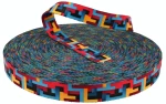 Páska 25 mm s motivem TETRIS – sublimační tisk na nosné pásce