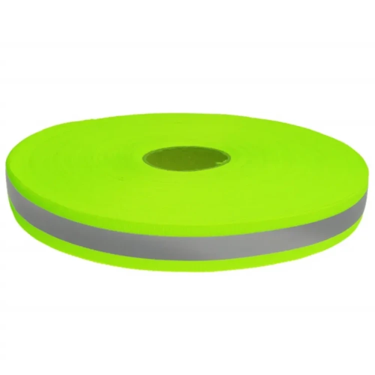 Taśma Odblaskowa 20mm Zielona Odblask 10mm 5 metrów