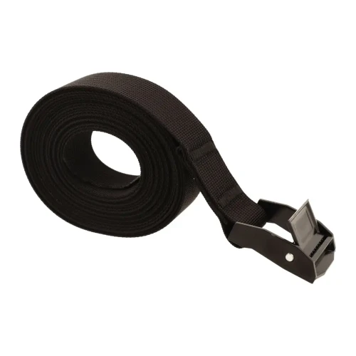 Pas Mocujący 25mm x 250cm Klamra Samozacisk Czarna 250kg Taśma POLIAMIDOWA