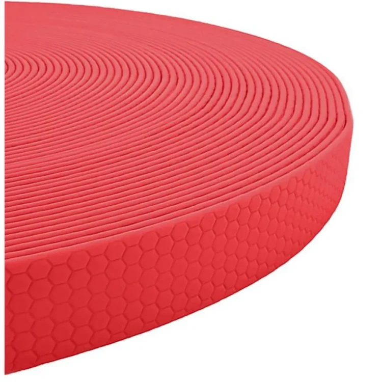Taśma na Smycze Obroże Kantary 20mm PCV wodoodporna Hexa Czerwona