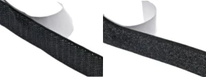 Černá suchá zip páska, samolepicí suchý zip, 16 mm, cívka 25 m