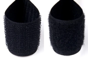 Suchý zip 40 mm – háček a plyš, sada, černá, 25 m 