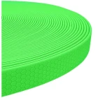 Páska na šňůrky, obojky a ohlávky, 16 mm, PVC, voděodolná, Hexa, neonově zelená