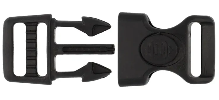 Klamra plastikowa 16mm x 44mm Czarno/Czarna 3 blokada 10szt