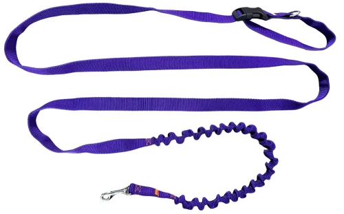 Smycz dla Psa z Amortyzatorem 380cm FIOLET Regulowana HandsFree Made in Poland