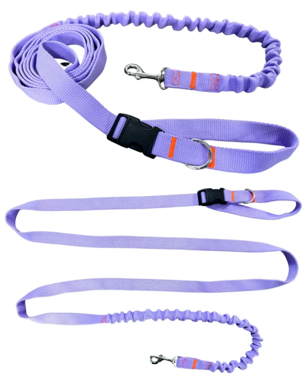 Smycz dla Psa z Amortyzatorem 380cm WRZOS Regulowana HandsFree Made in Poland