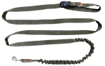 Vodítko pro psa s tlumičem nárazů, 480 cm, KHAKI, nastavitelné, HandsFree, vyrobeno v Polsku