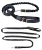 Smycz dla Psa z Amortyzatorem 480cm CZARNA Regulowana HandsFree Made in Poland