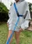 Smycz dla Psa z Amortyzatorem 480cm NIEBIESKA Regulowana HandsFree Made in Poland