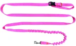 Vodítko pro psa s tlumičem nárazů, 480 cm, neonově růžové, nastavitelné, HandsFree, vyrobeno v Polsku