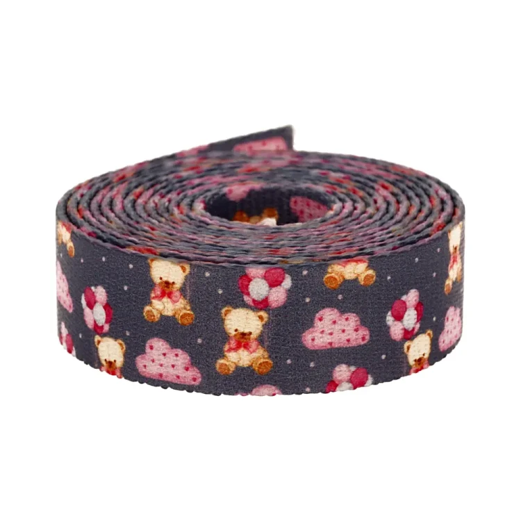 Taśma Nośna 25mm z Nadrukiem Sublimacja Teddy Balloons