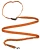Smycz dla Psa z Amortyzatorem 380cm ORANGE Regulowana HandsFree Made in Poland
