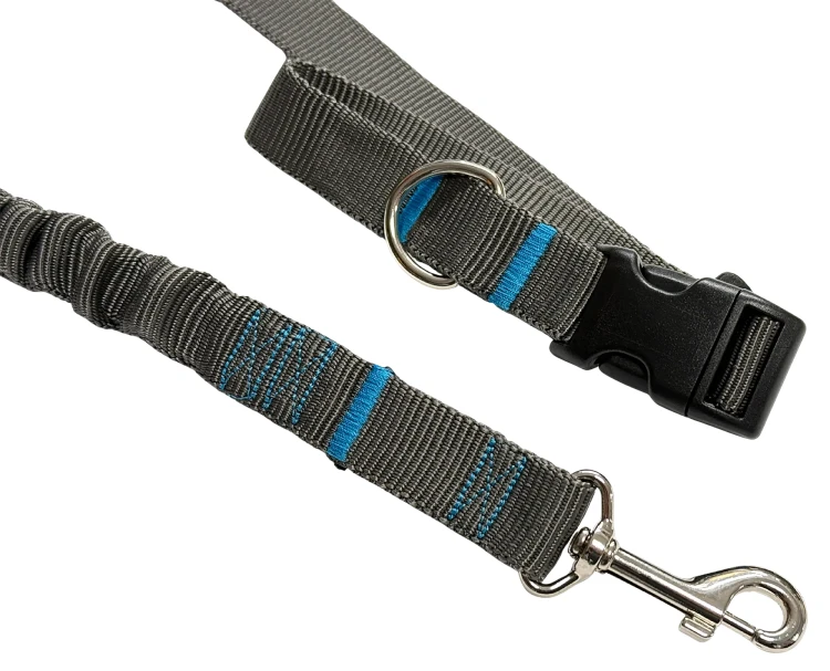 Smycz dla Psa z Amortyzatorem 380cm GRAFIT Regulowana HandsFree Made in Poland