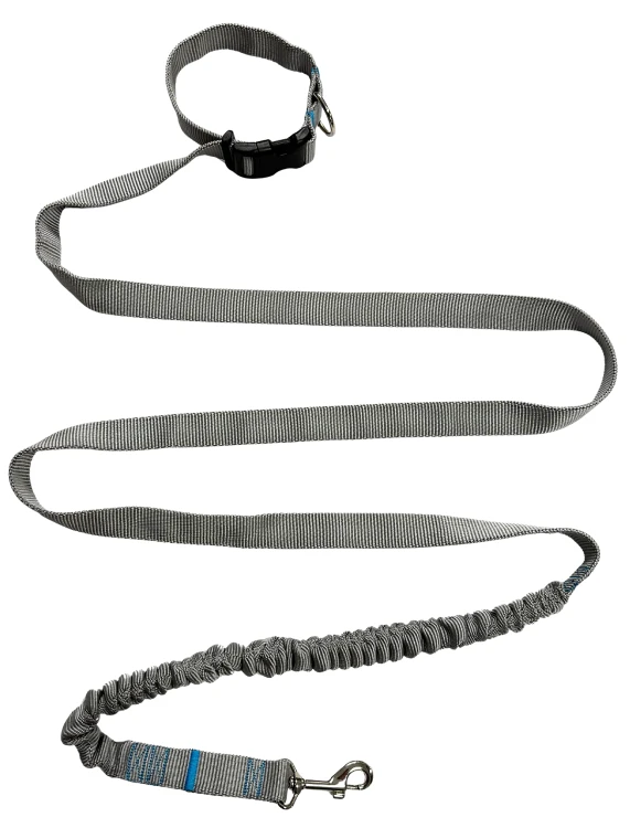 Smycz dla Psa z Amortyzatorem 380cm POPIEL Regulowana HandsFree Made in Poland