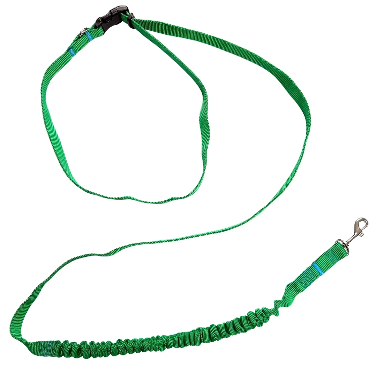 Smycz dla Psa z Amortyzatorem 380cm ZIELONA Regulowana HandsFree Made in Poland