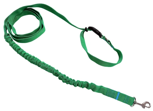 Smycz dla Psa z Amortyzatorem 480cm ZIELONA Regulowana HandsFree Made in Poland