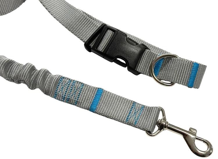 Smycz dla Psa z Amortyzatorem 480cm POPIEL Regulowana HandsFree Made in Poland