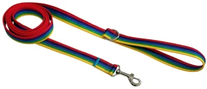 Vodítko pro psa, klasické, 2 cm, duhové, se sponou