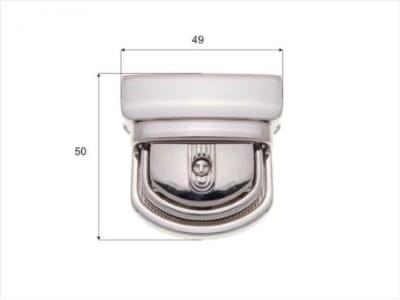 Zamek do teczki duży 49x50mm Nikiel