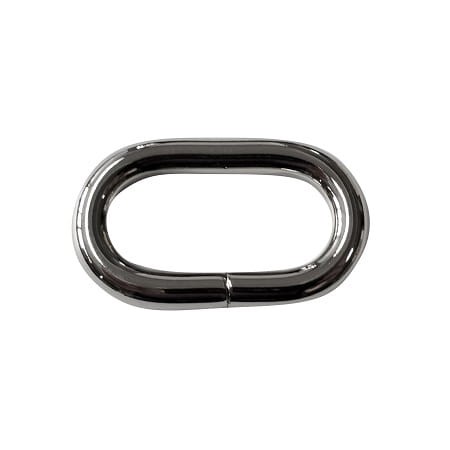 Kółko metalowe Owal fi32mm Nikiel błysk 5szt