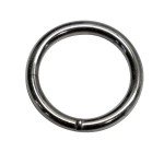 Kožený kruh 25 / 3mm kov 2 ks