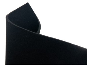 Neoprenová pěna, 120 cm, černá, 2,5 mm