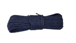 Jutové lano, průměr 8 mm, modré, 20 metrů