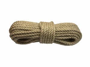 Jutové lano, průměr 12 mm, 20 metrů. Polský výrobek