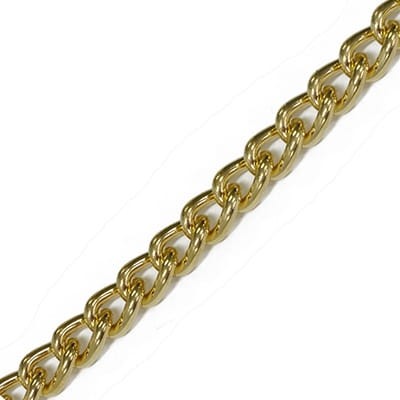 Łańcuszek 12mm złoty szlifowany