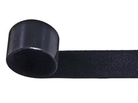 Dwustronna Taśma Rzep 30mm Czarna Niska