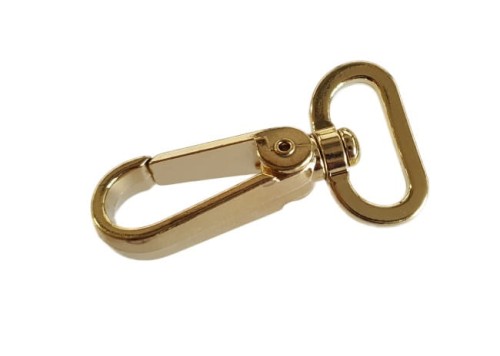 Karabinek 24x60mm karabińczyk zapięcie Złoty