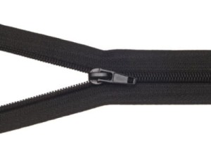 Rozdělovací zip 180 cm, spirálový, černý, 5 ks