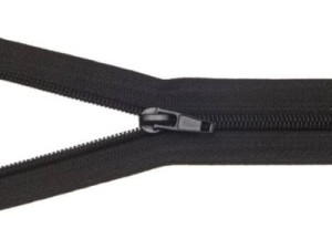 Rozdělovací zip 75 cm, černý, 10 ks