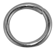 Kožedělný kroužek, kovový, 14 mm, drát 2,5 mm, poniklovaný, svařovaný, 10 ks