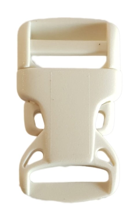 Klamra 20mm Zatrzask plastik Biały 10szt