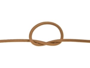 Poliesterová gumová šňůrka 3 mm, hnědá, 50 m