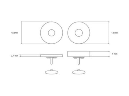 Zapięcie Magnetyczne Magnes 18/18mm na 1 Nita 5szt